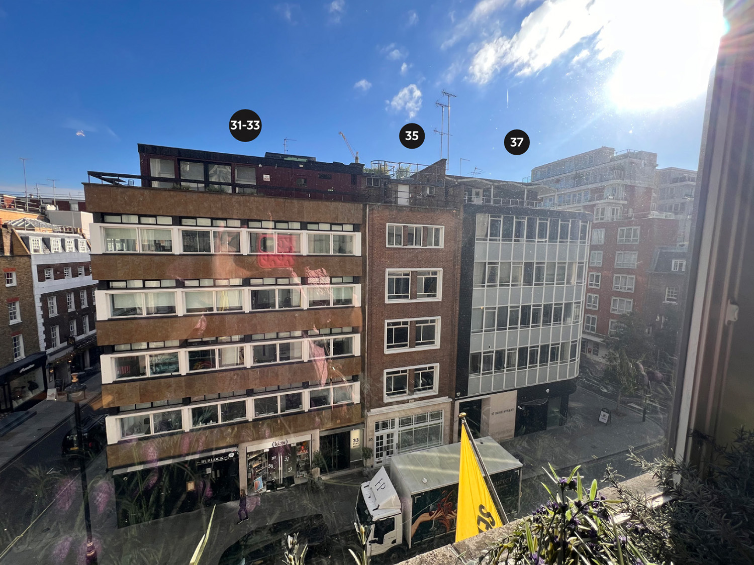 Existing buildings on site